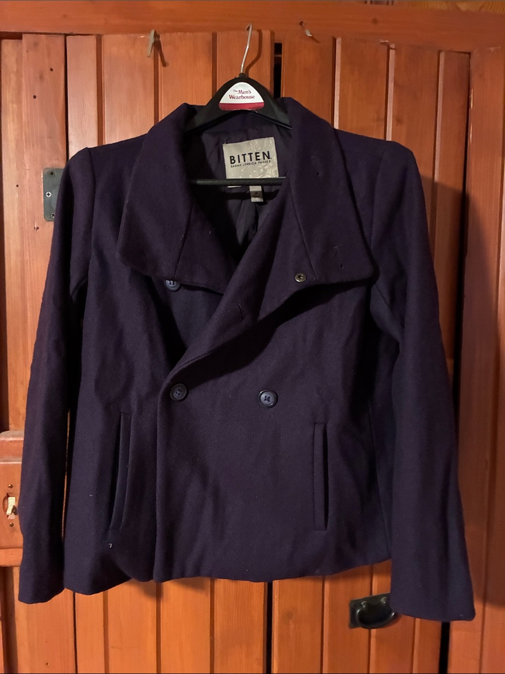 Bitten by Sarah Jessica Parker purple Double-Breasted Peacoat